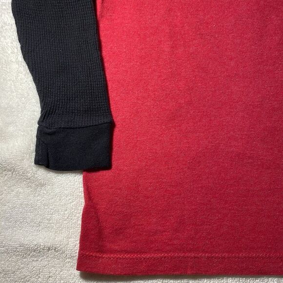 Justice League long red/black thermal sleeves Heroes of Awesome shirt XS 4/5 - Picture 12 of 14